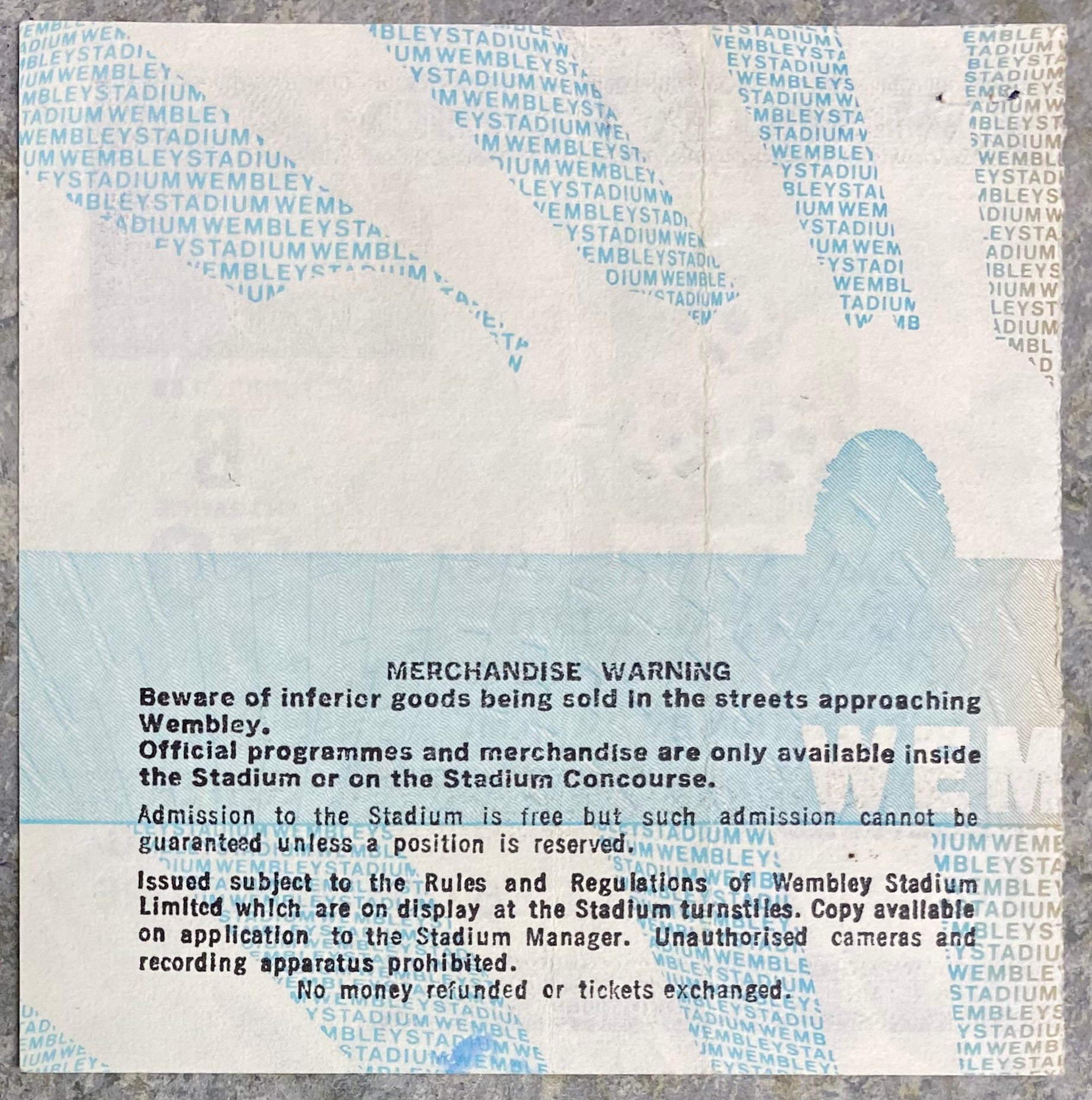 1987 ORIGINAL LITTLEWOODS CUP FINAL TICKET LIVERPOOL V ARSENAL