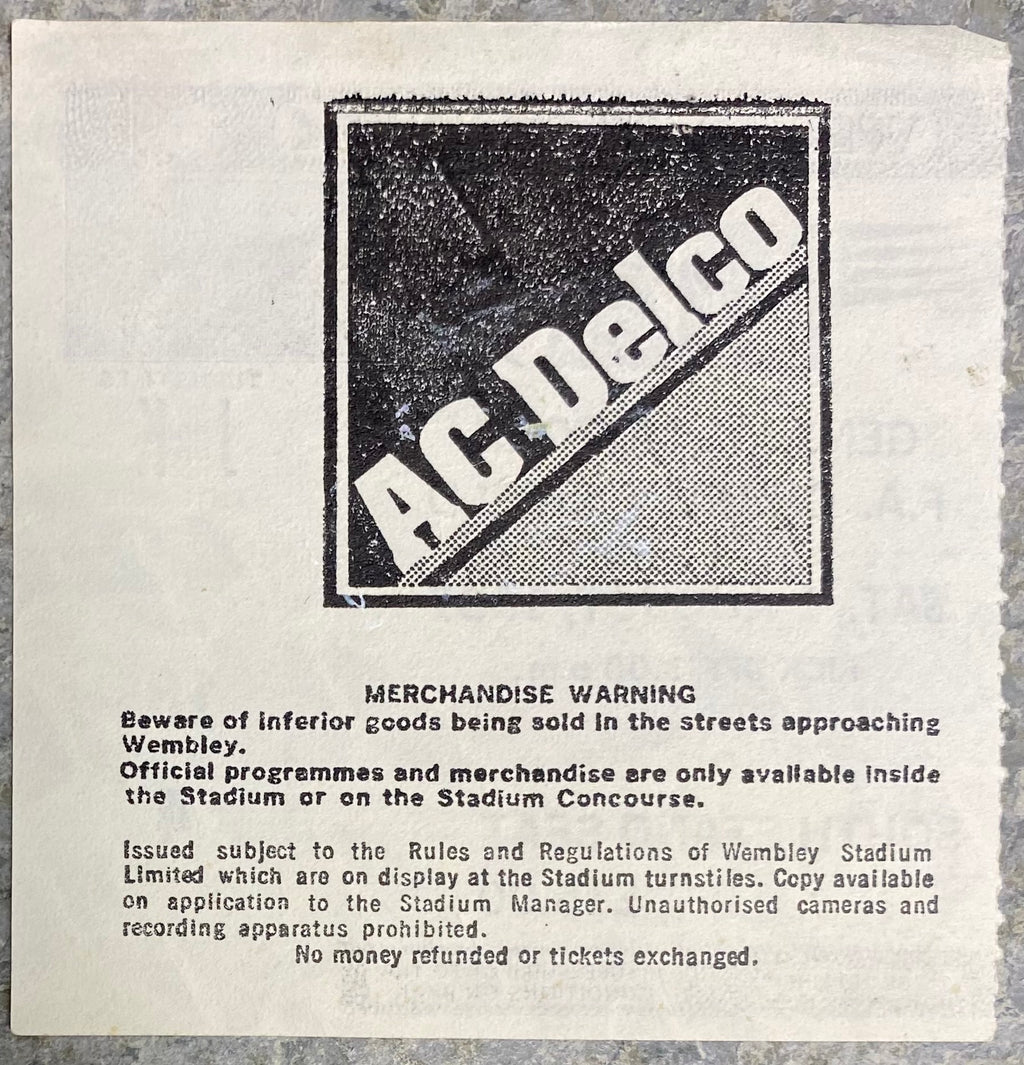 1987 ORIGINAL CHARITY SHIELD TICKET COVENTRY CITY V EVERTON