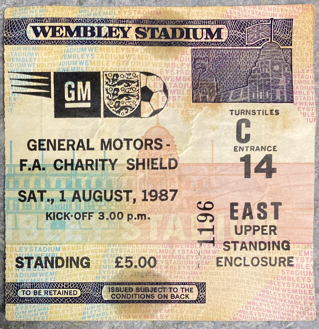1987 ORIGINAL CHARITY SHIELD TICKET COVENTRY CITY V EVERTON