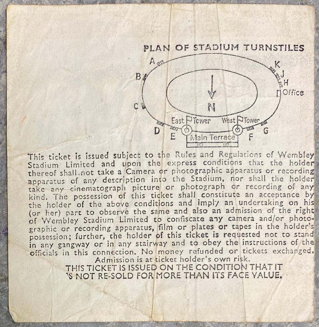 1975 ORIGINAL LEAGUE CUP FINAL TICKET ASTON VILLA V NORWICH CITY
