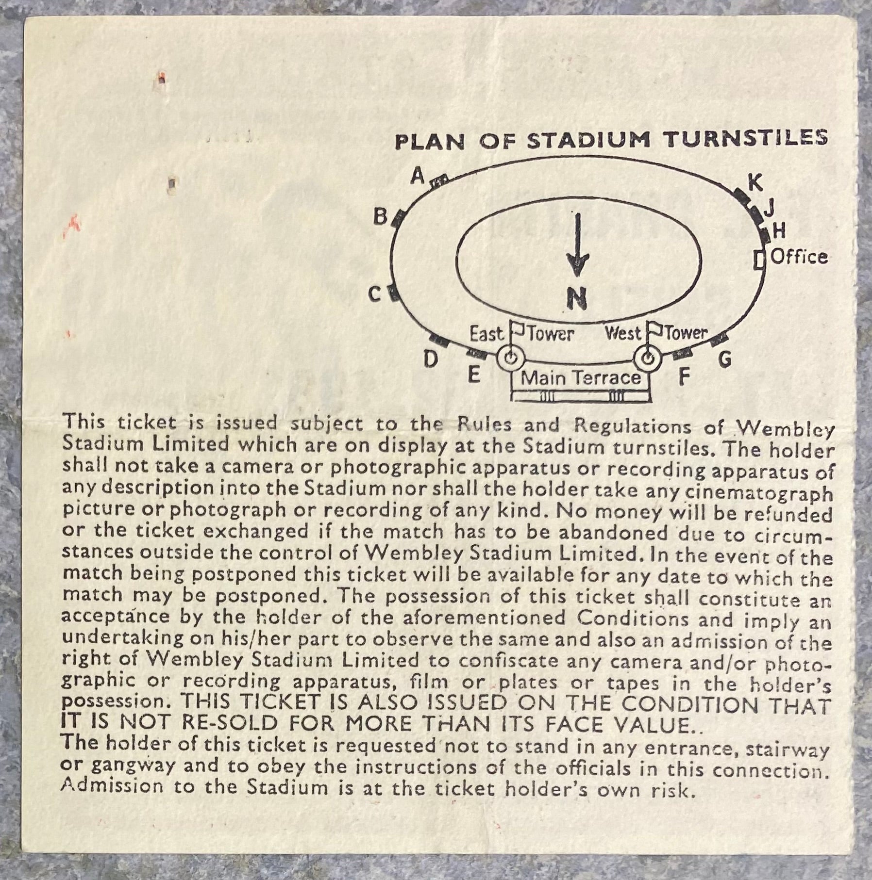 1981 ORIGINAL CHARITY SHIELD TICKET ASTON VILLA V TOTTENHAM HOTSPUR