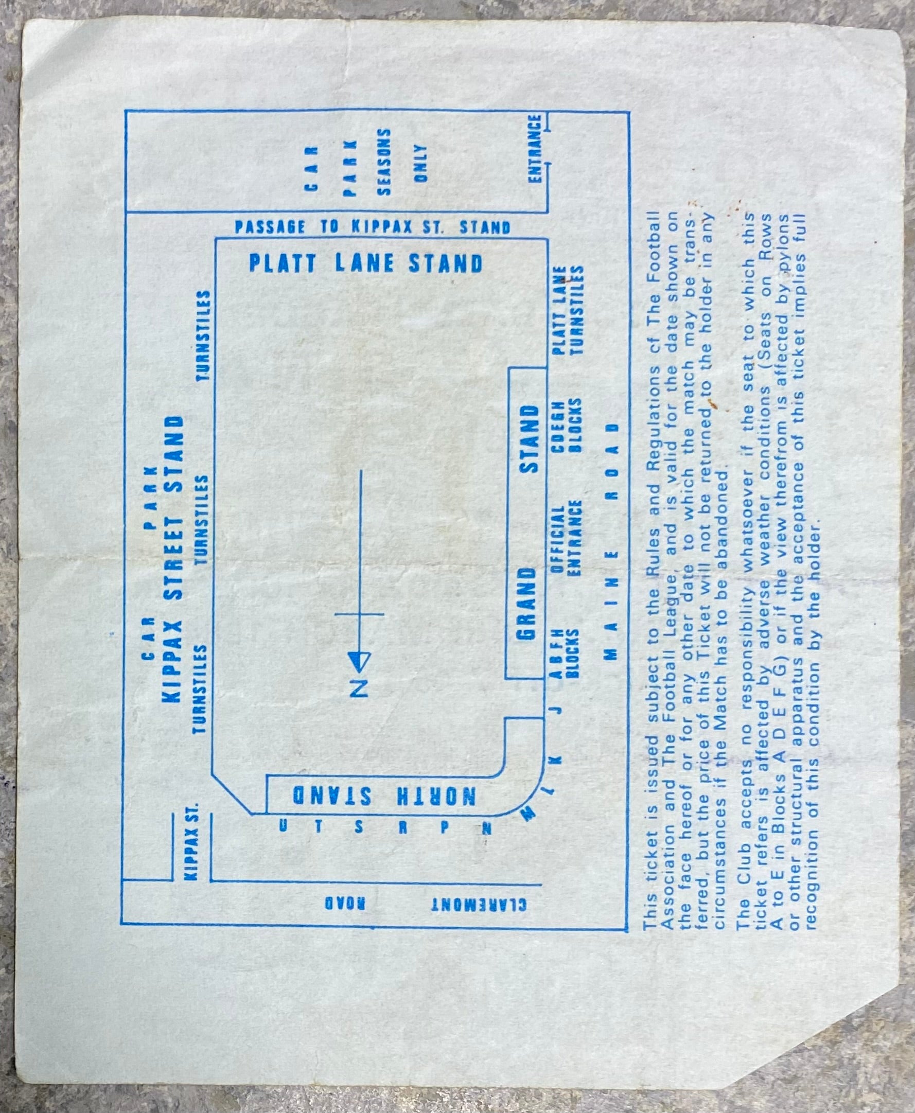 1984 ORIGINAL MILK CUP FINAL REPLAY TICKET LIVERPOOL V EVERTON @ MAINE ROAD