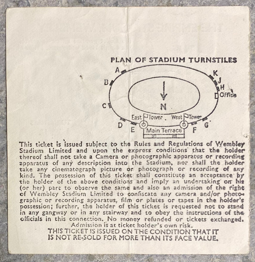 1978 ORIGINAL LEAGUE CUP FINAL TICKET LIVERPOOL V NOTTINGHAM FOREST