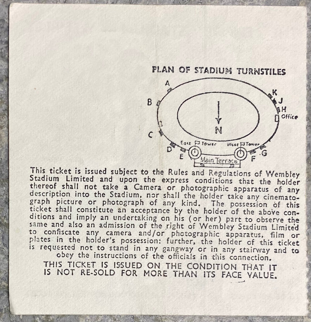 1969 ORIGINAL LEAGUE CUP FINAL TICKET SWINDON TOWN V ARSENAL