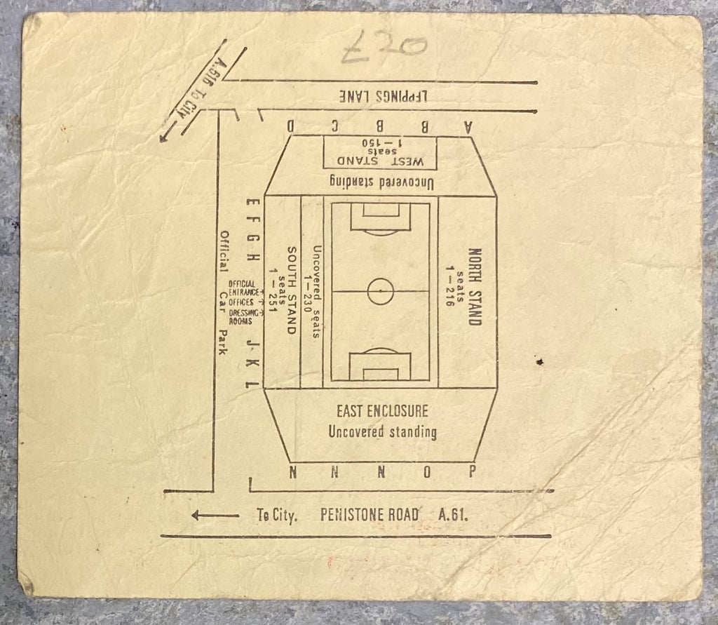 1977 ORIGINAL LEAGUE CUP FINAL REPLAY TICKET ASTON VILLA V EVERTON @ HILLSBOROUGH