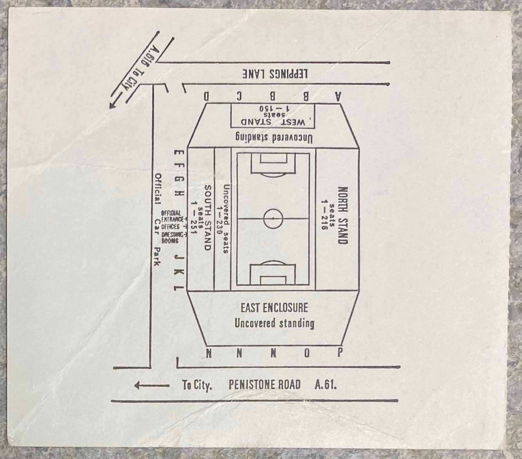 1977 ORIGINAL LEAGUE CUP FINAL REPLAY TICKET ASTON VILLA V EVERTON @ HILLSBOROUGH