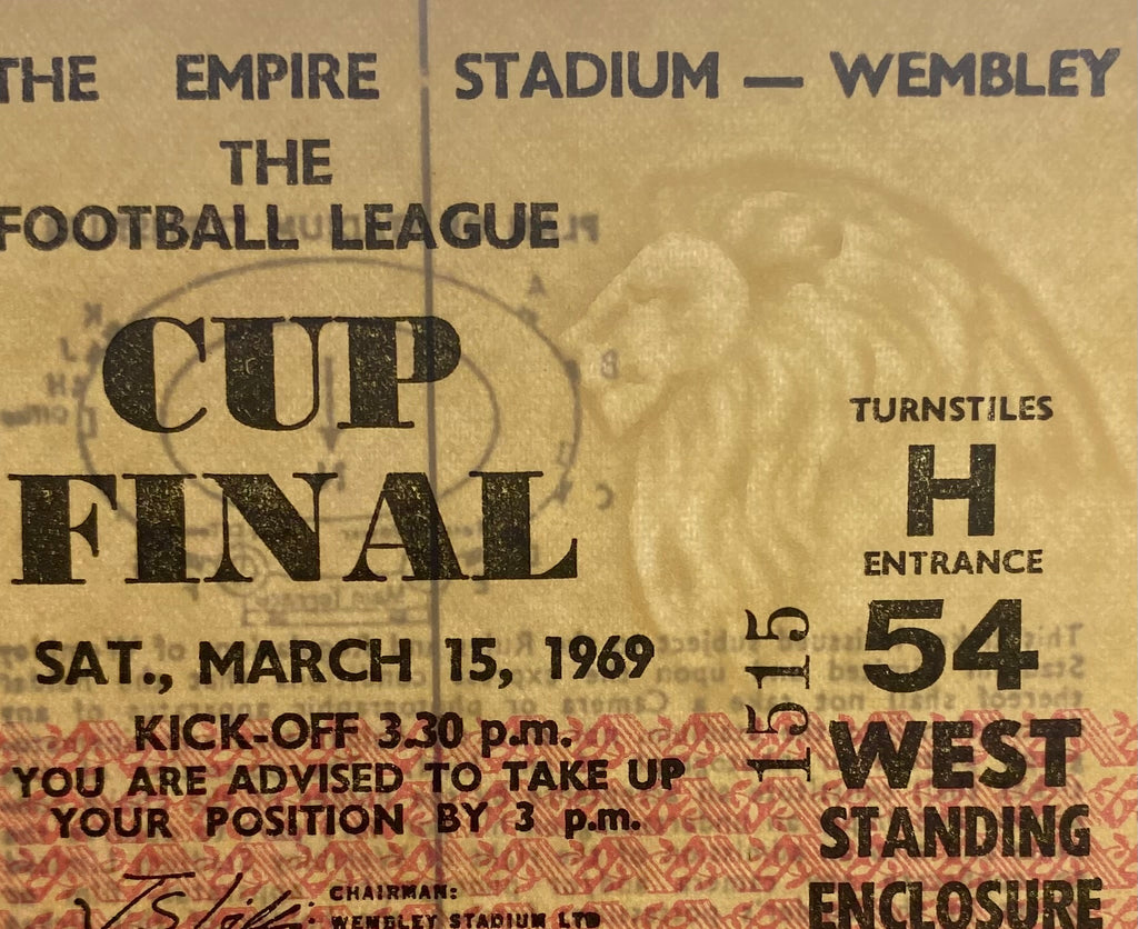1969 ORIGINAL LEAGUE CUP FINAL TICKET SWINDON TOWN V ARSENAL