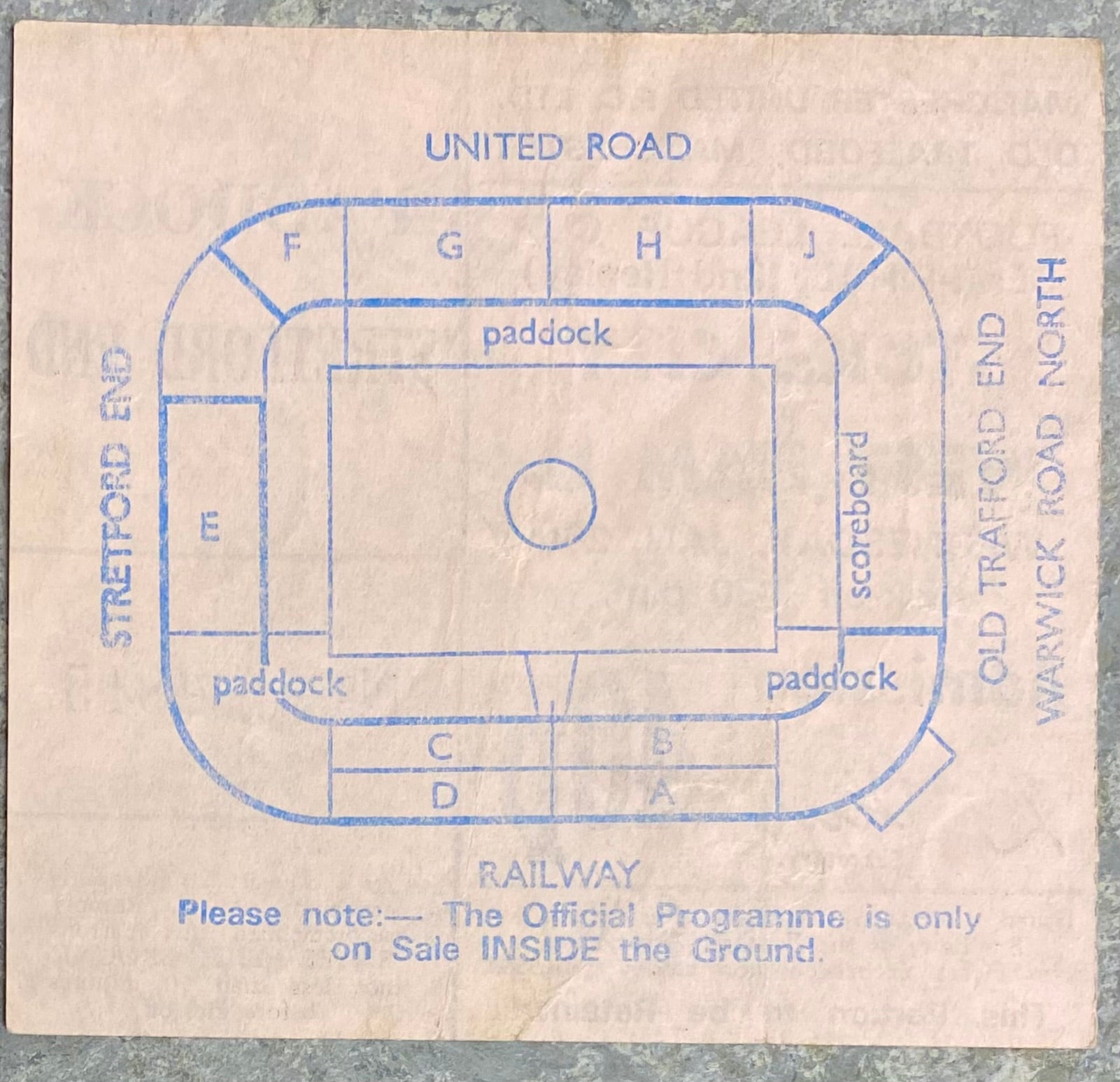 1971/72 ORIGINAL LEAGUE CUP SEMI FINAL 2ND REPLAY TICKET WEST HAM UNITED V STOKE CITY @ OLD TRAFFORD