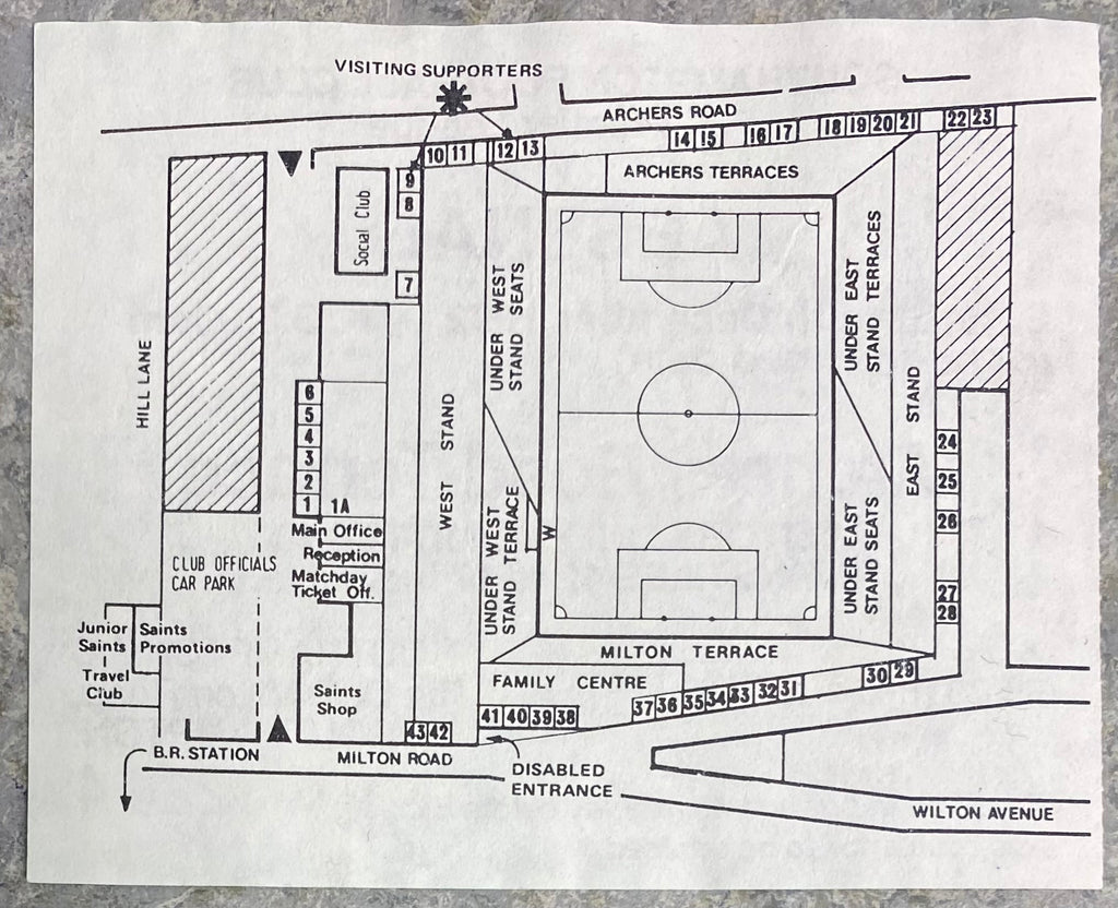 1992/93 ORIGINAL PREMIER LEAGUE TICKET SOUTHAMPTON V ARSENAL