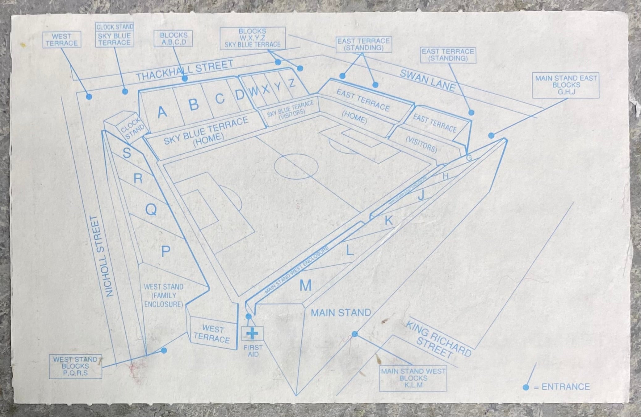 1992/93 ORIGINAL PREMIER LEAGUE TICKET COVENTRY CITY V ARSENAL